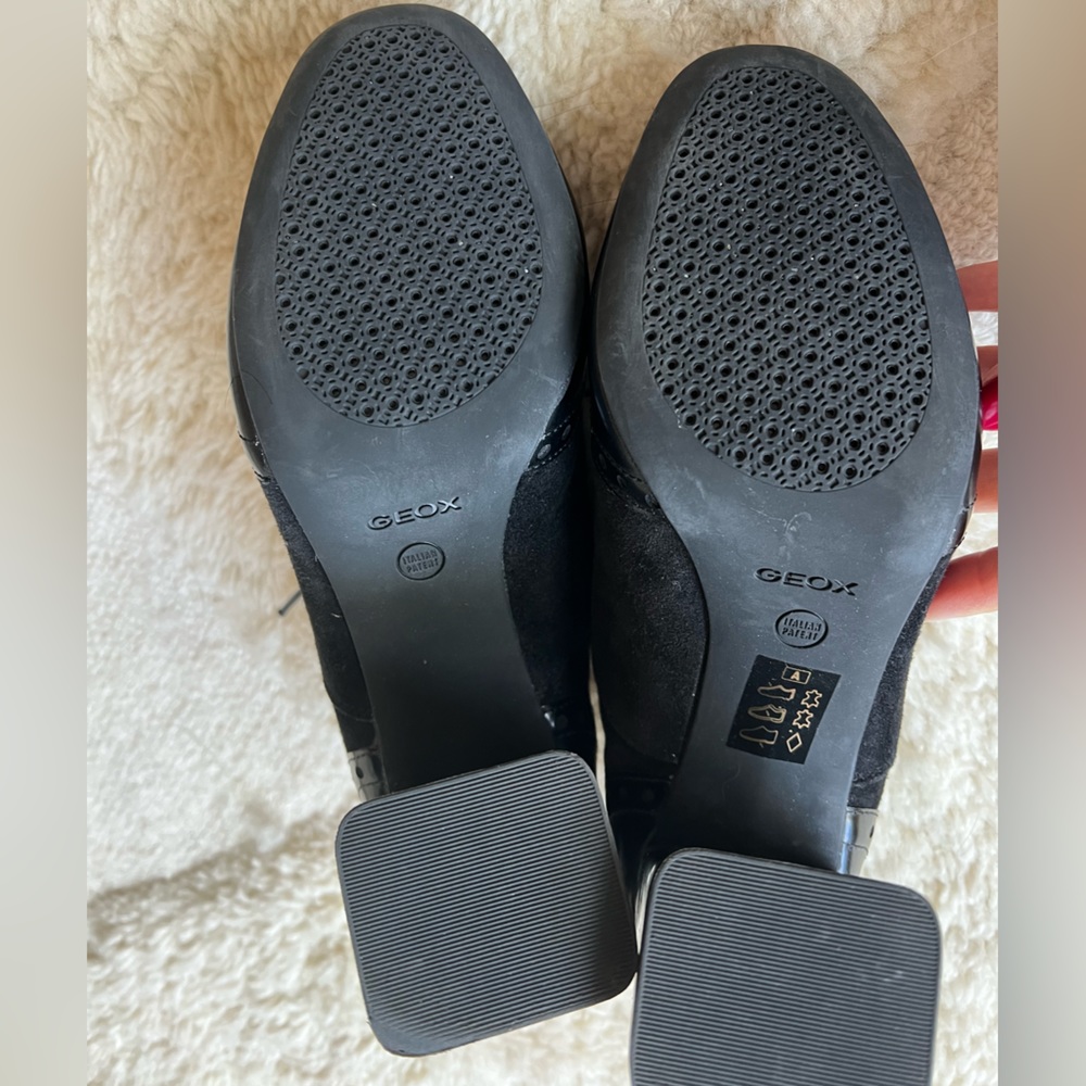 GEOX Italian genuine leather Oxford Heels - Black - Picture 7 of 10